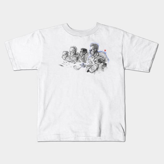 One last time (with Blue Halo) Kids T-Shirt by Huluhua